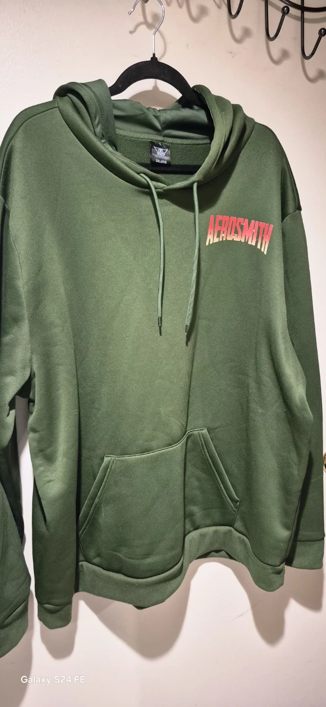 Aerosmith Graphic Hoodie Olive Green