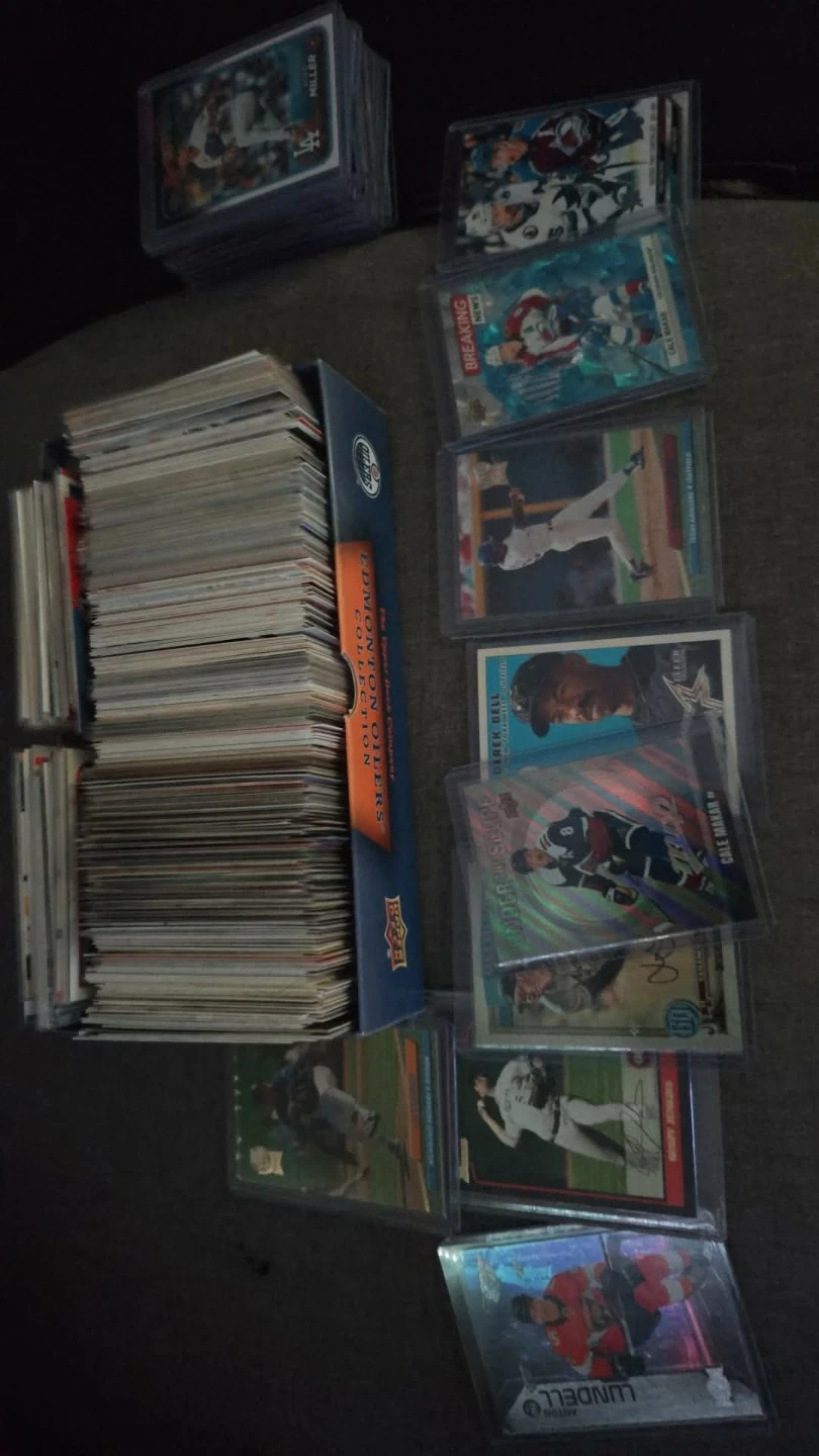 Assorted Sports Card Collection with Storage Box