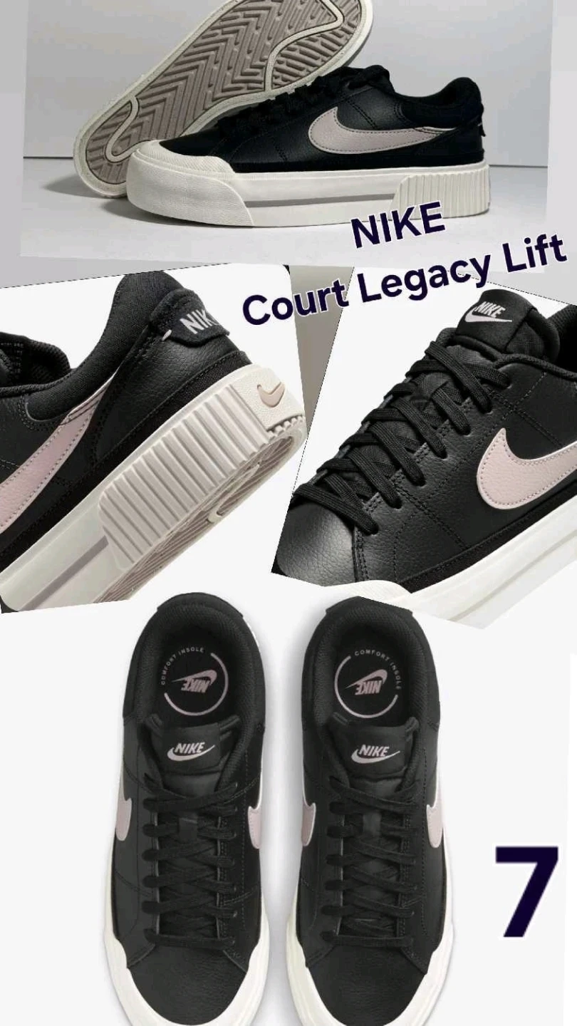Nike Court Legacy Lift *Real Leather*EUC 7US - photo 3