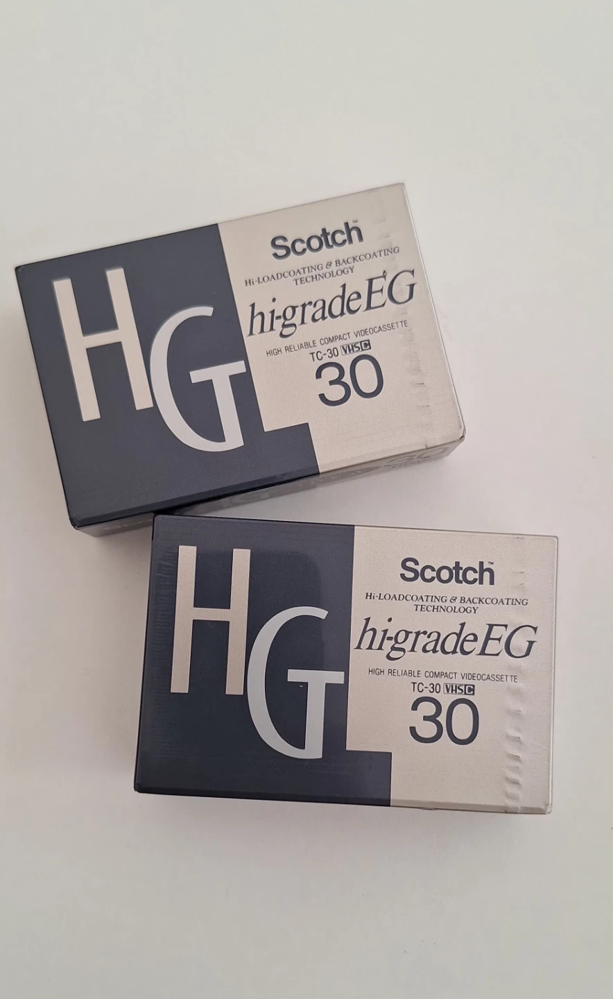 2 Scotch HG Hi-Grade EG VHS-C Tapes