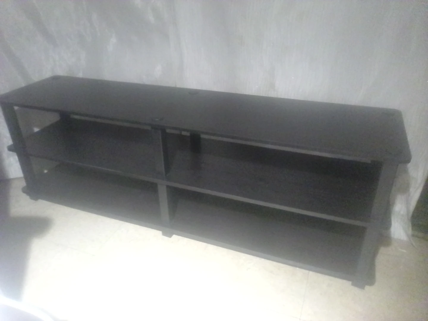 Long Black TV Stand Media Console - photo 2