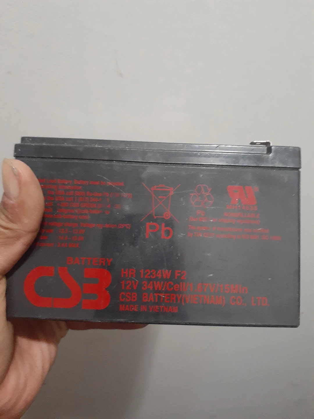 CSB HR 1234W F2 12V Battery