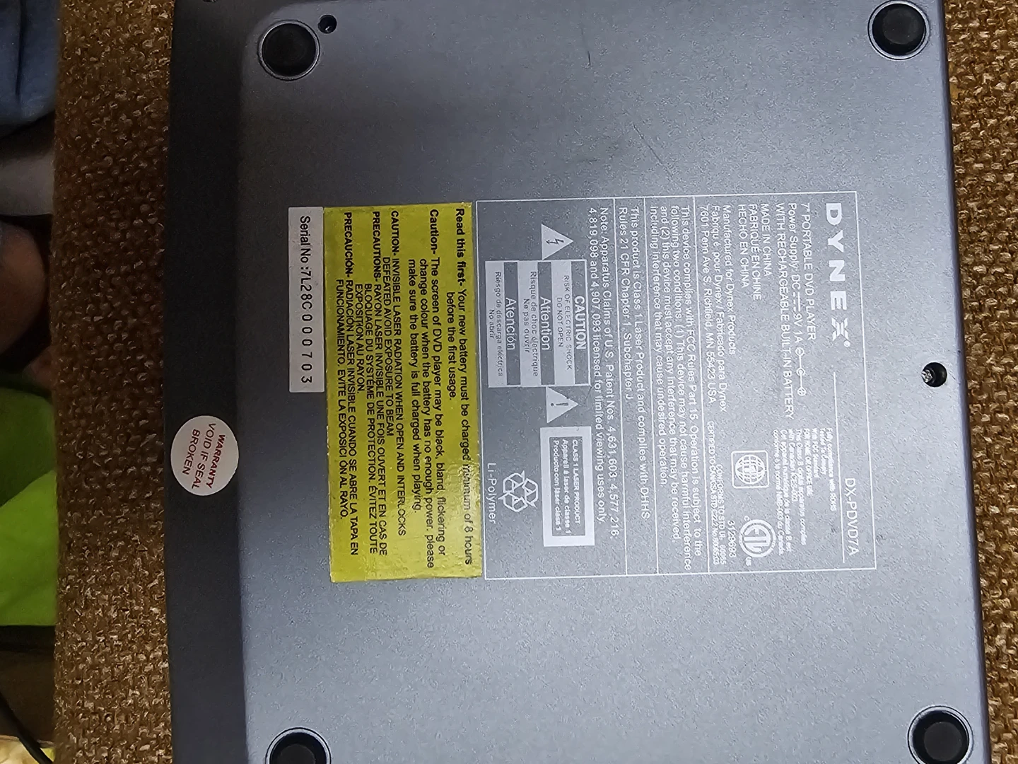 Dynex 7-inch Portable DVD Player, no cable - photo 3
