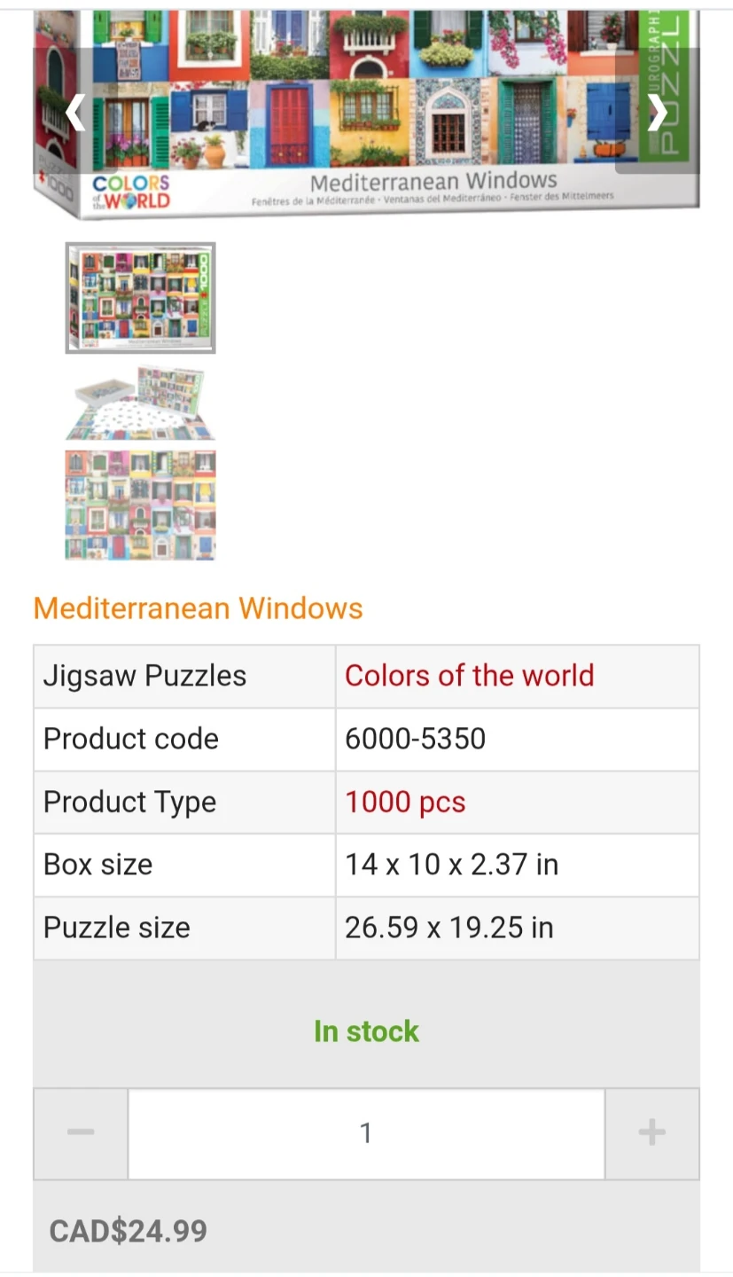 BRAND NEW 1000 Piece Eurographics puzzle: Mediterranean Windows - photo 5