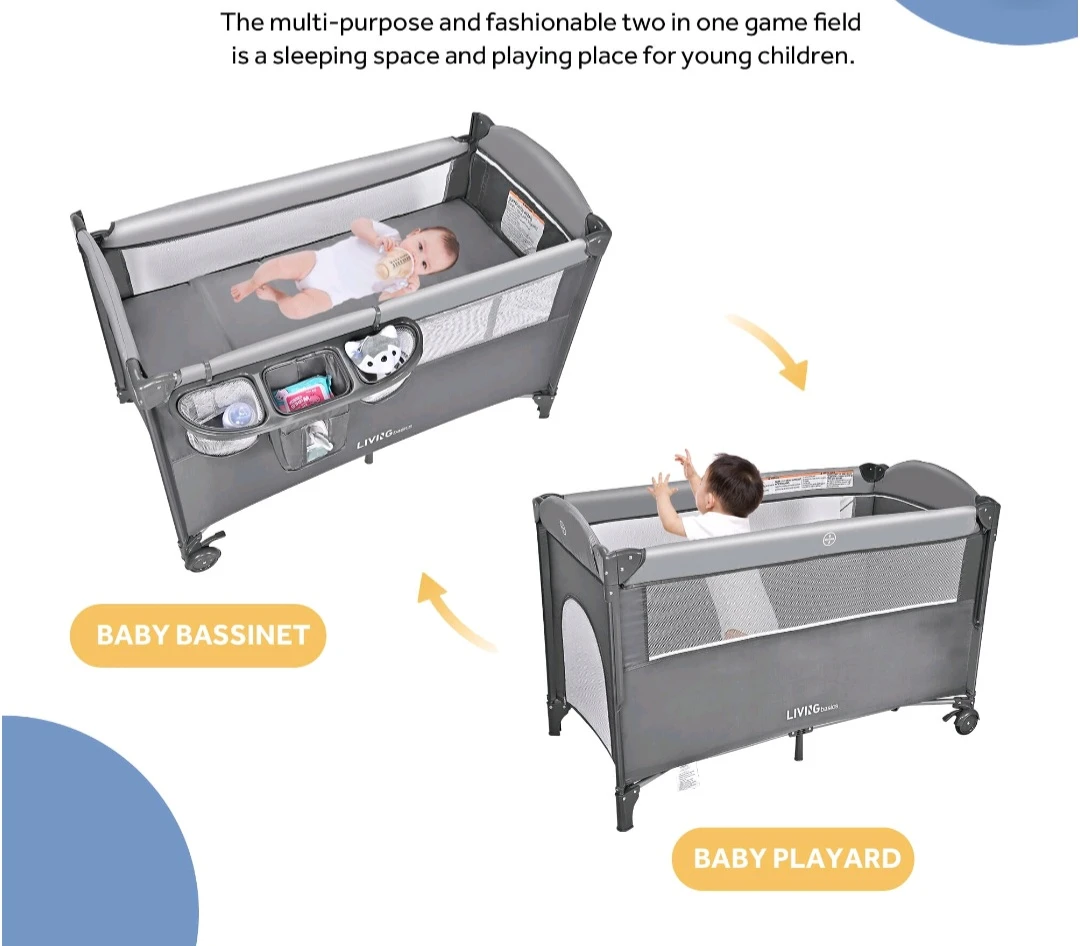 Portable Playpen Crib diaper change all in1 - photo 3