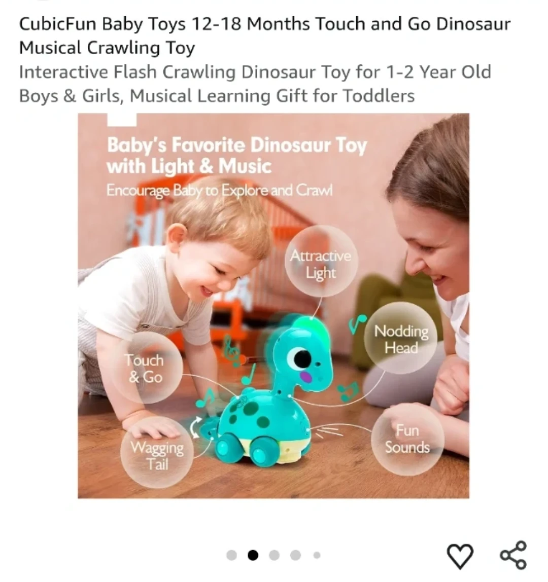 CubicFun Musical Crawling Dinosaur Toy - photo 2