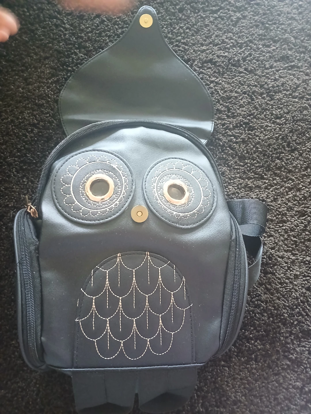Black Owl Design Backpack - photo 3
