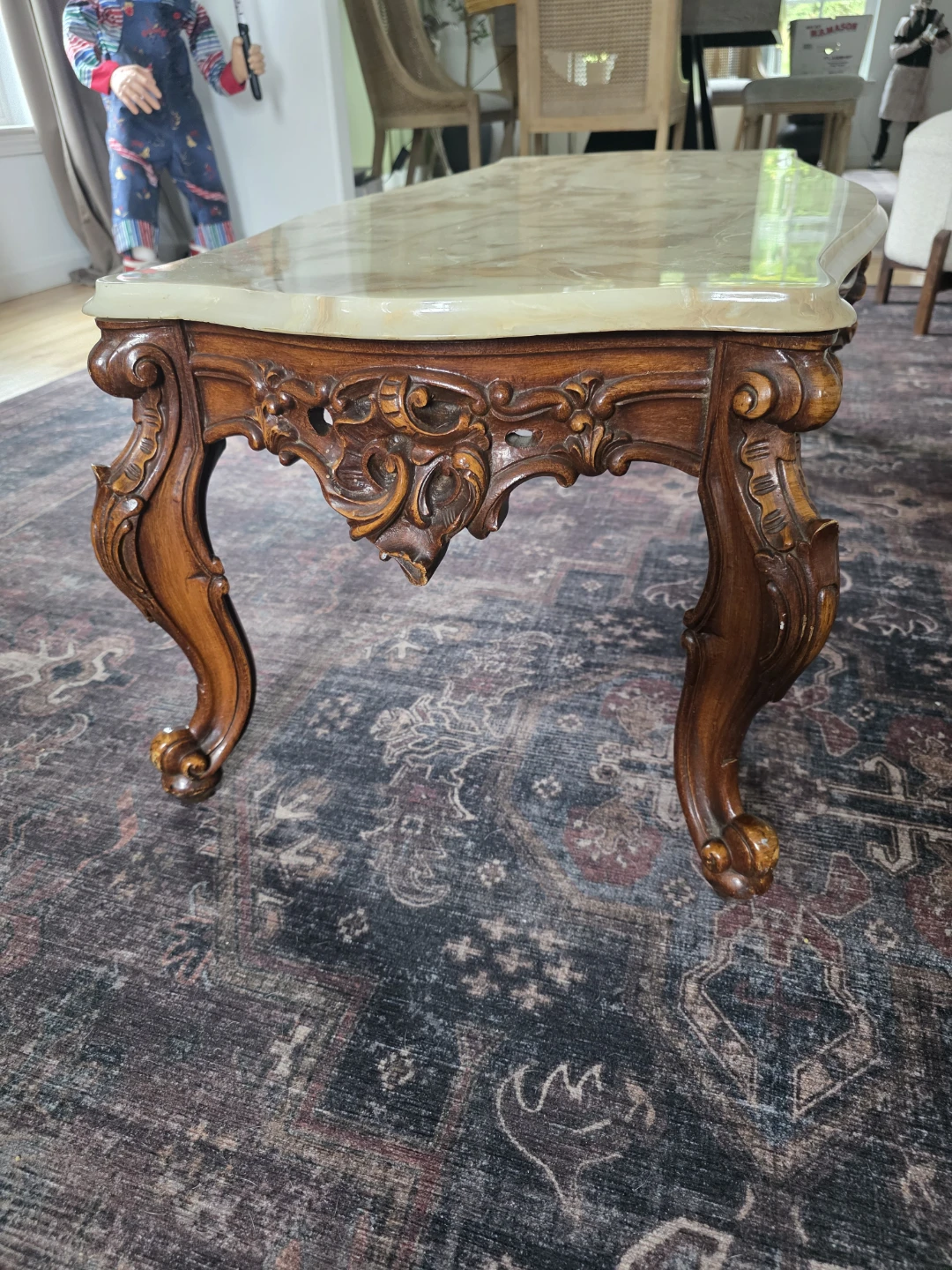 Vintage Marble Top Coffee Table - photo 3