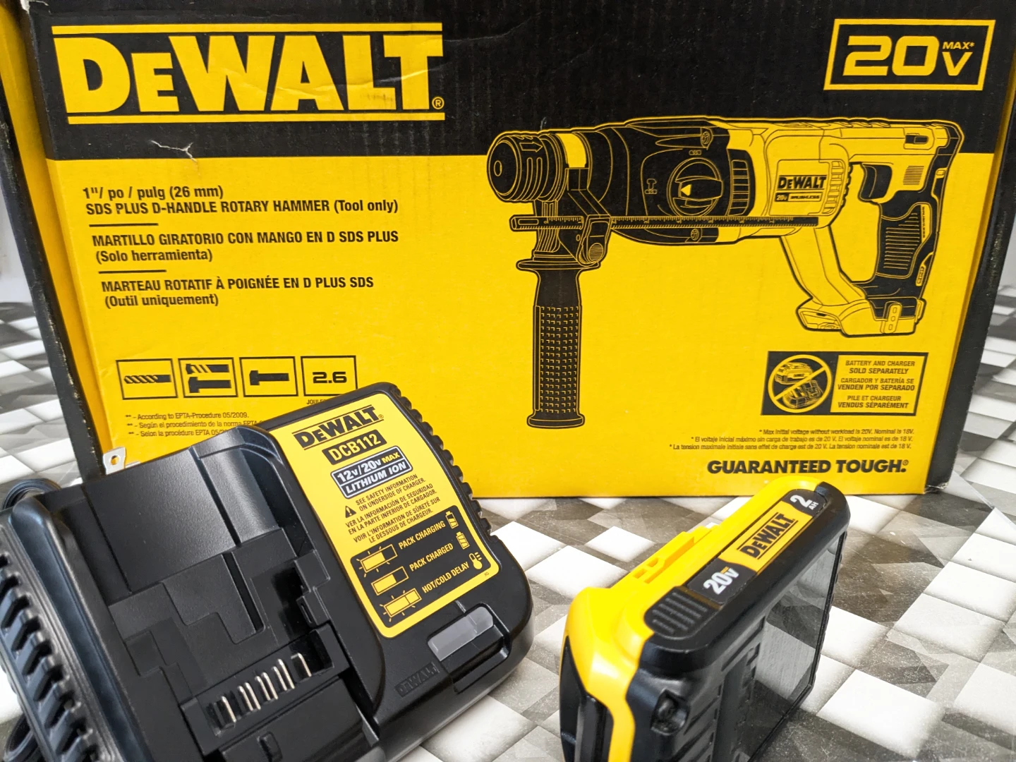 20V Max DeWalt 1" SDS-PLUS Rotary Hammer Drill Combo