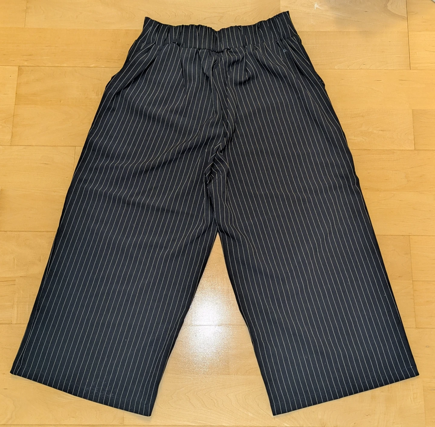 Navy pinstripe Culottes - photo 2