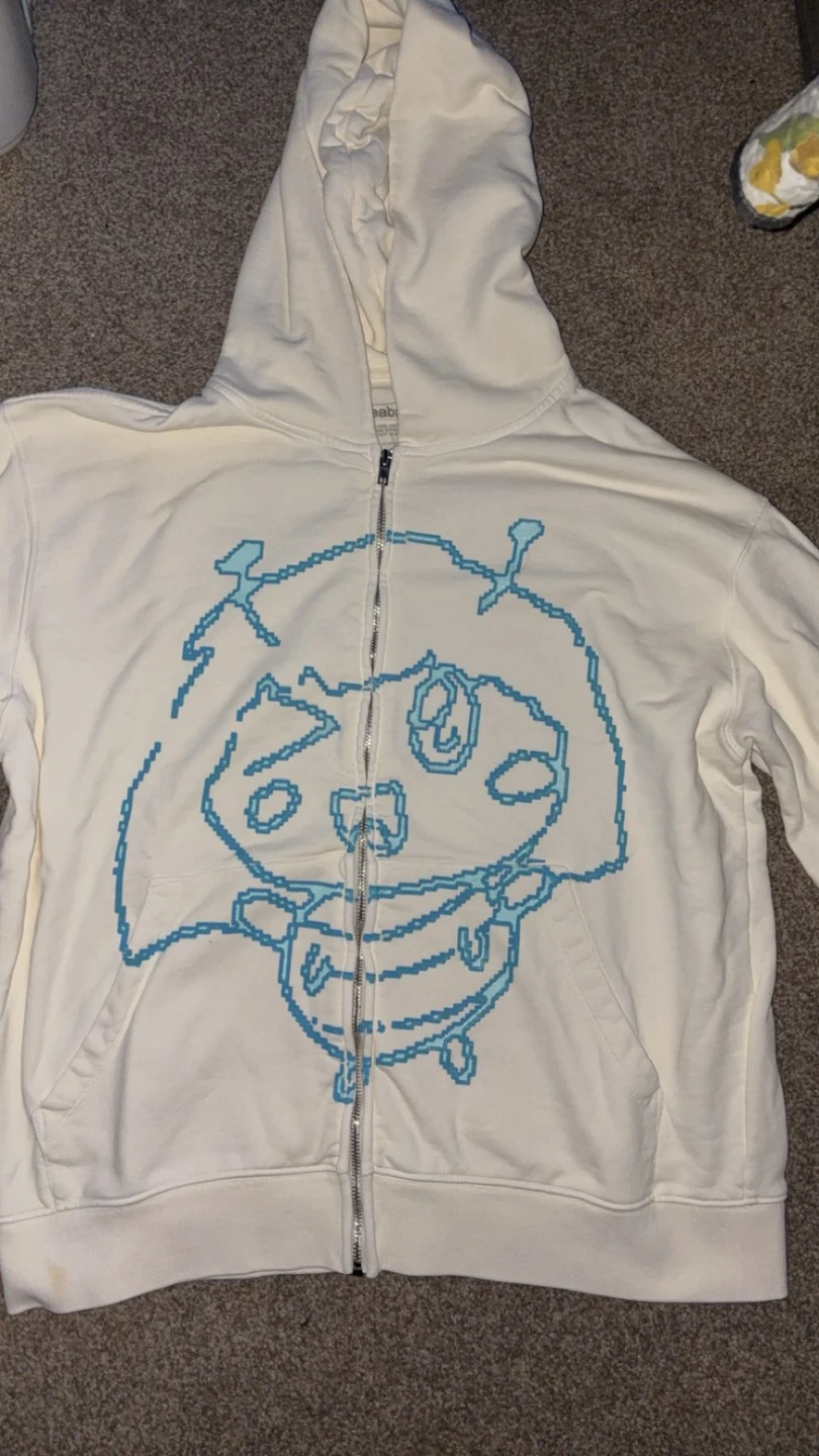 beabadoobee Cream Zip-Up Hoodie