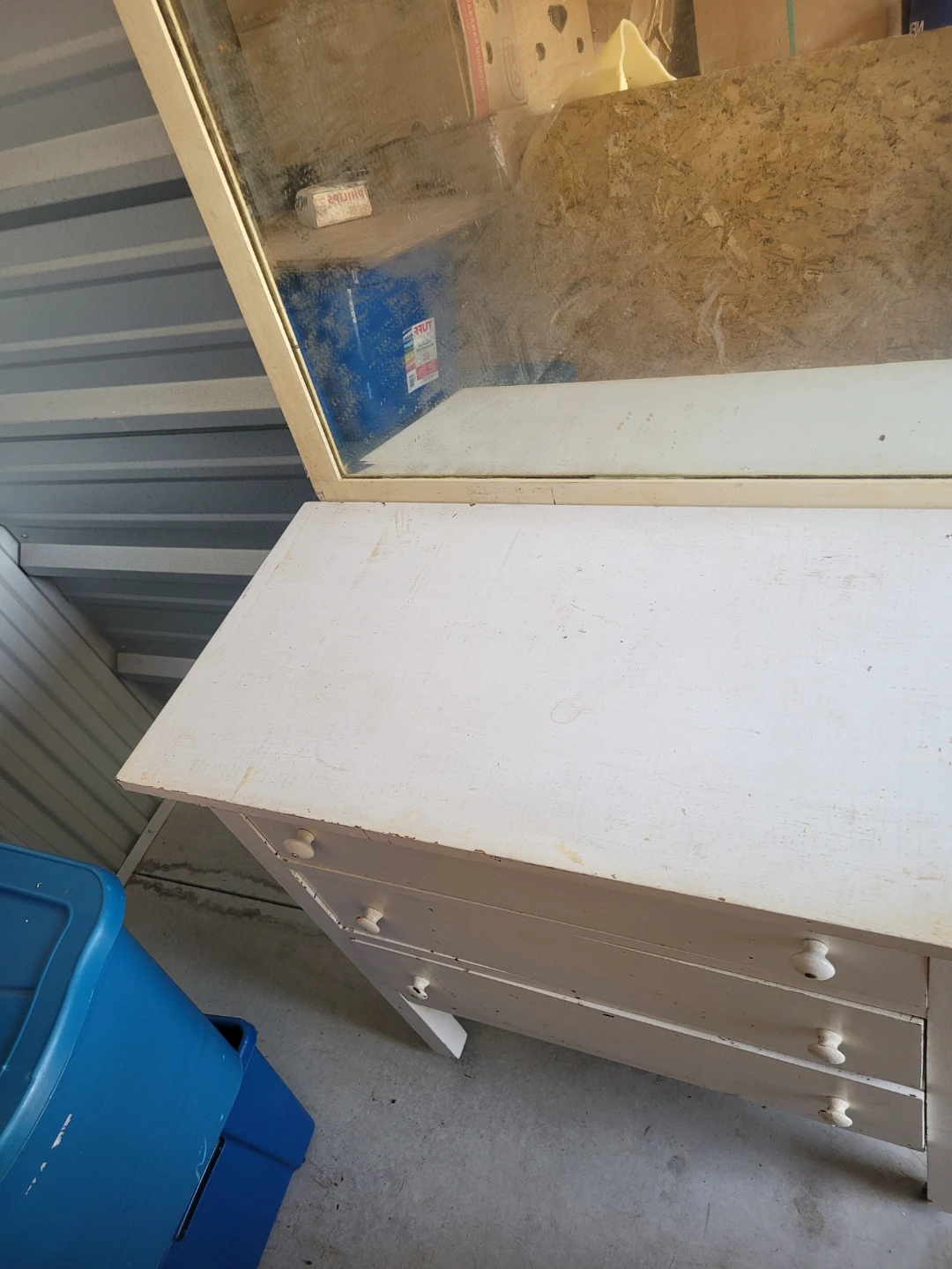 White 3-Drawer Dresser with Mirror