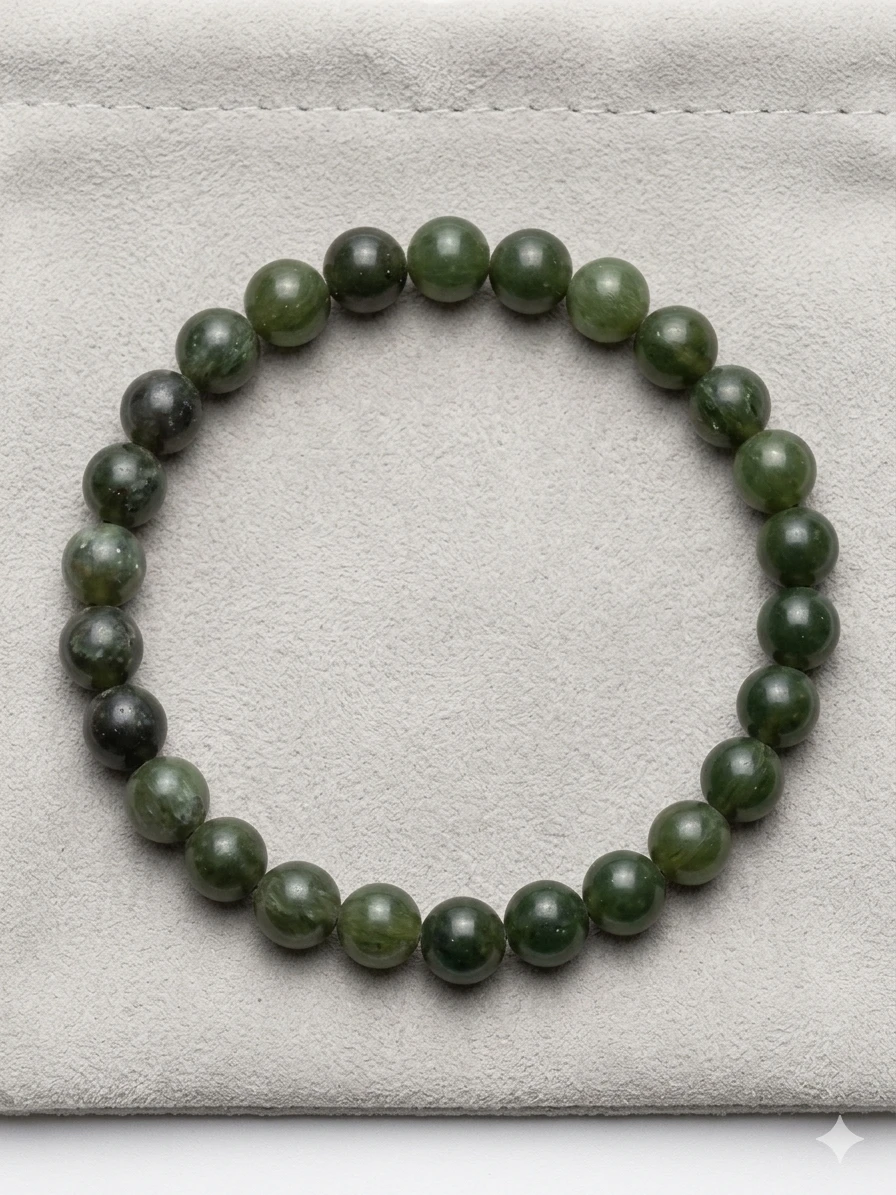 Green Jade Beaded Bracelet