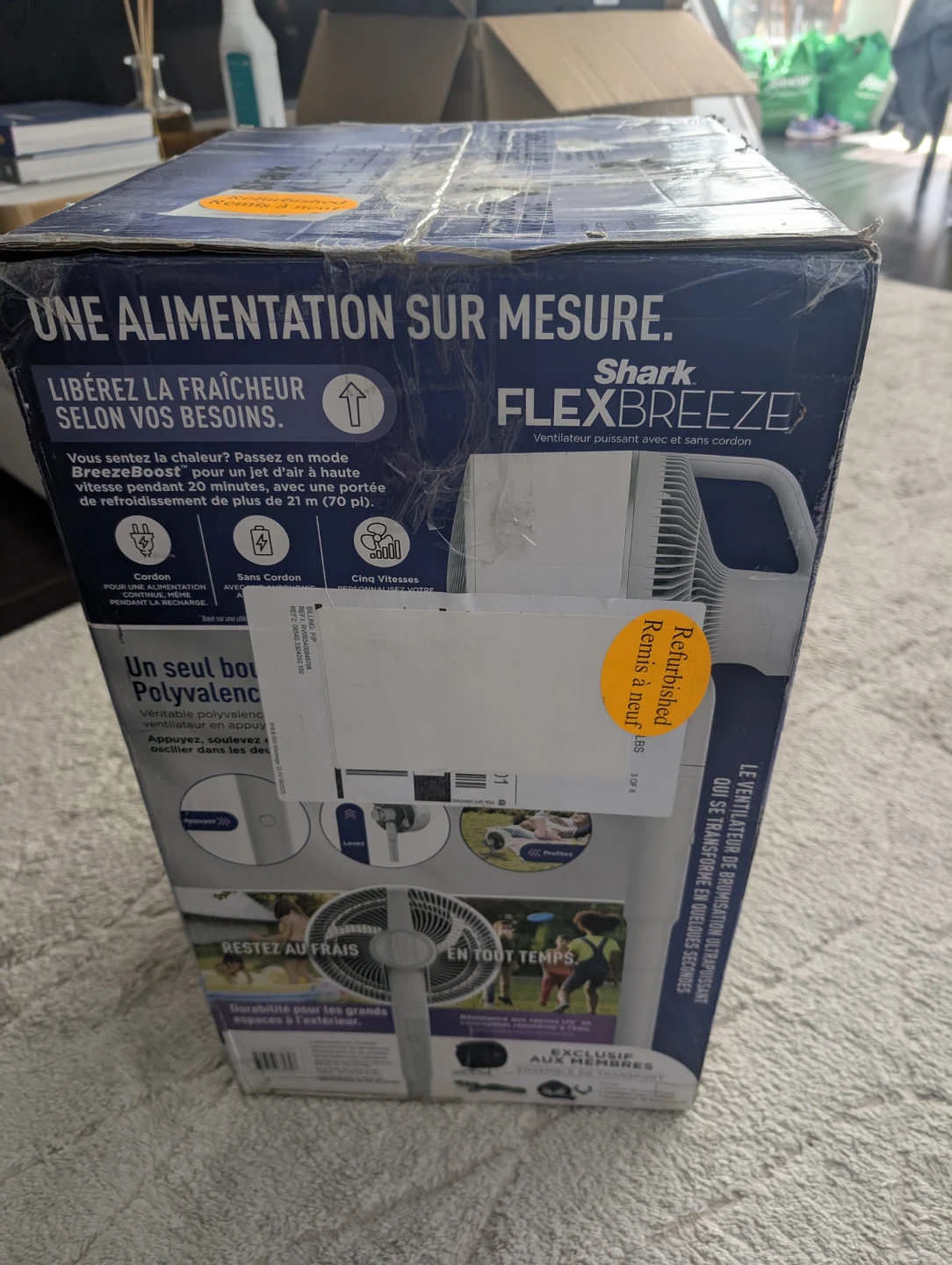 (Renewed) Shark FlexBreeze Cordless and Corded Fan