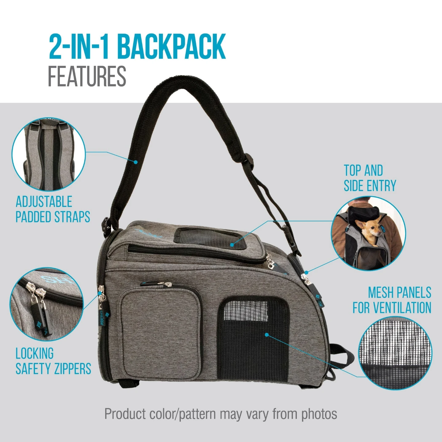 Sherpa Duffel Pet Carrier Backpack - convertible - photo 5
