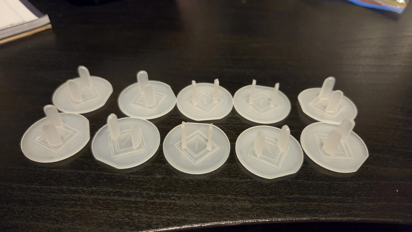 Set of 9 plastic electrical outlet covers