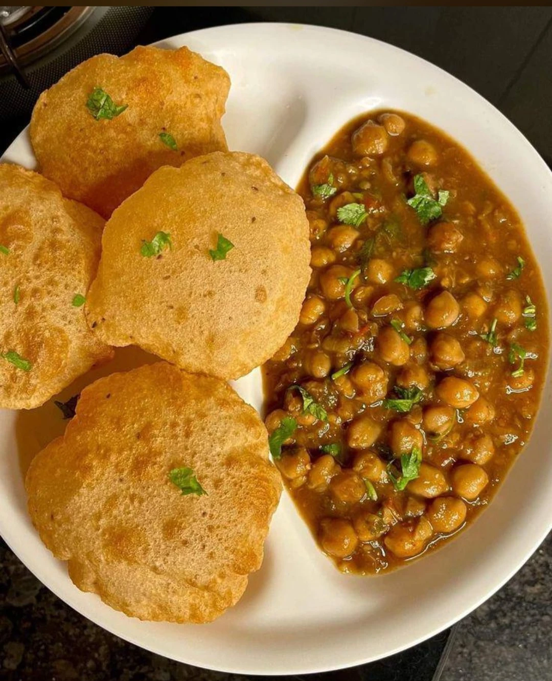 Fresh Homemade Chole Bhature Plate