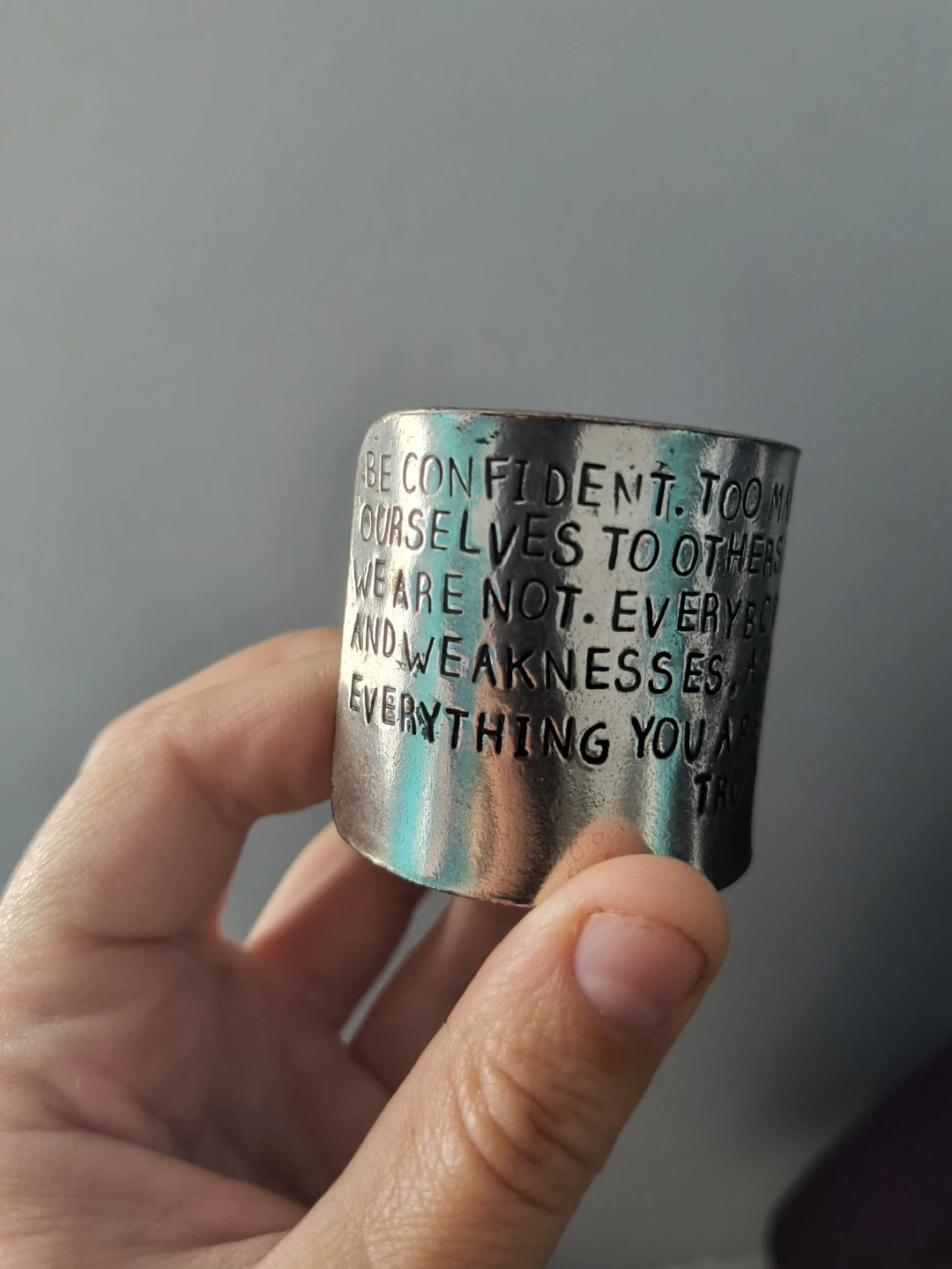 Engraved Quote Cuff Bracelet - photo 2
