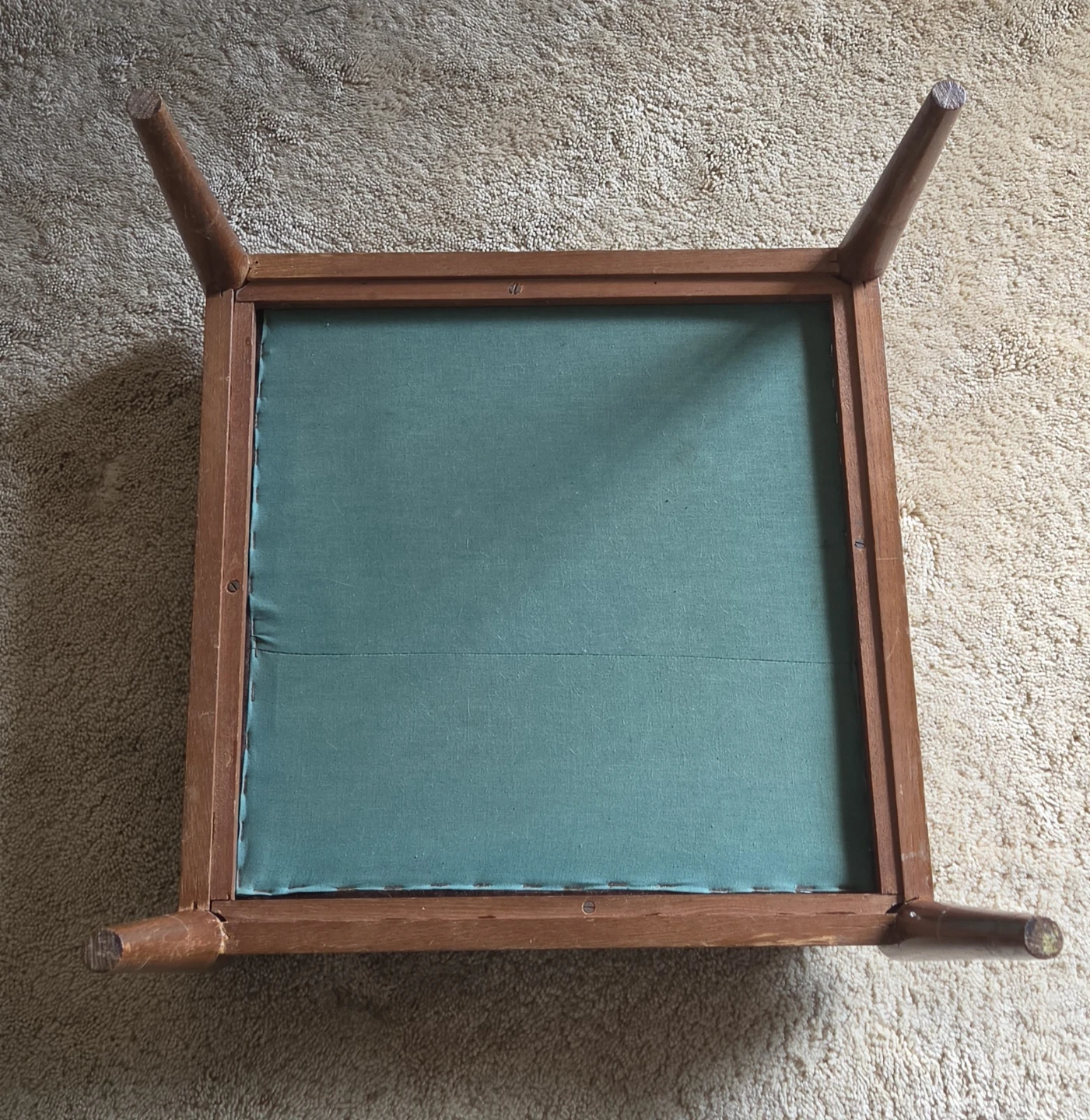 Vintage wooden footstool - photo 3
