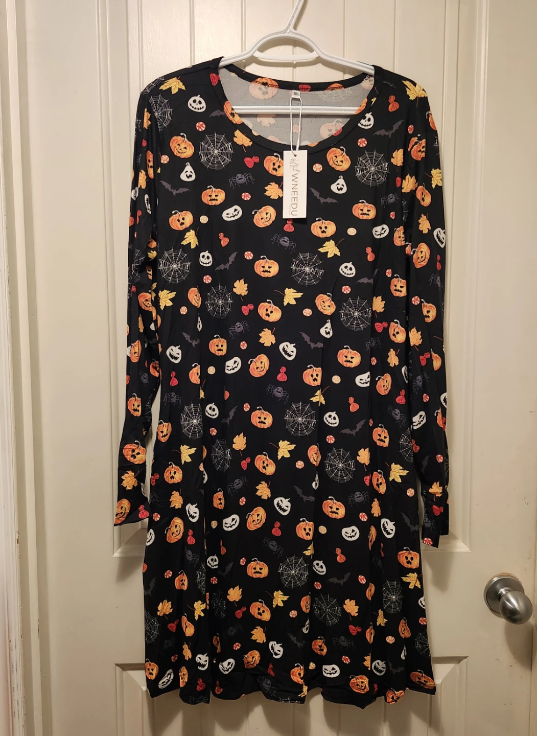 Wneedu Halloween Print Dress XL
