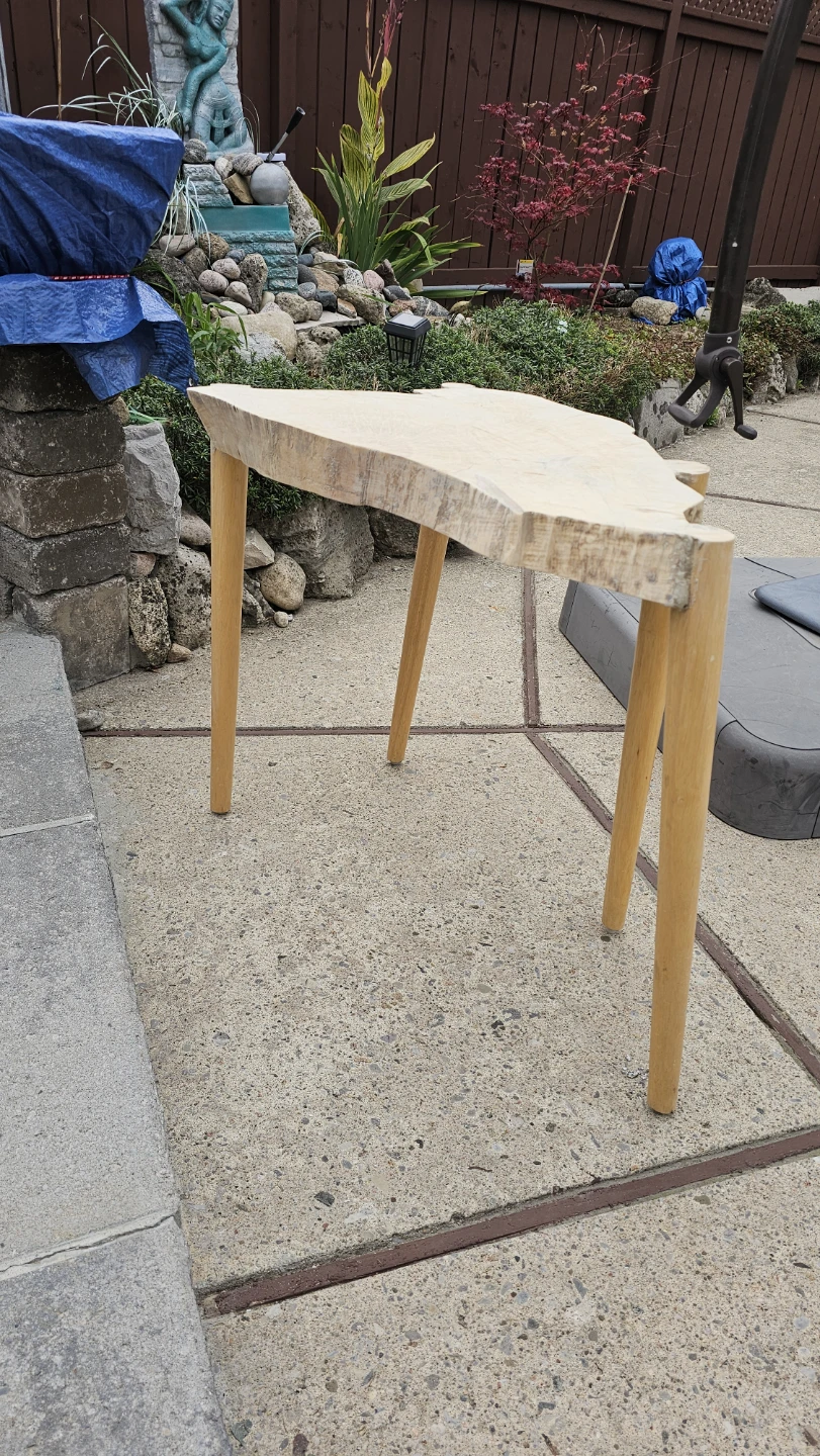 Live edge wood side table - photo 3