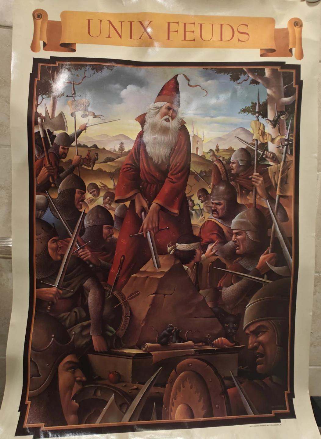 Vintage Unix Feuds Poster wizard