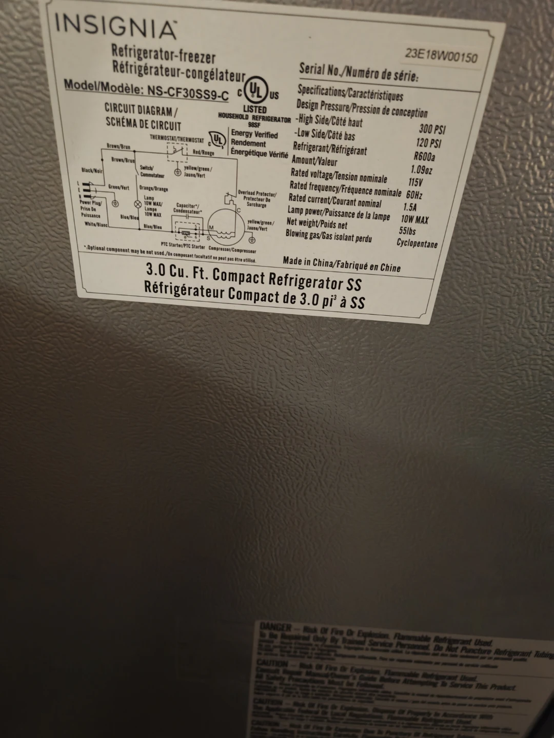 Mini Fridge and Freezer - photo 3