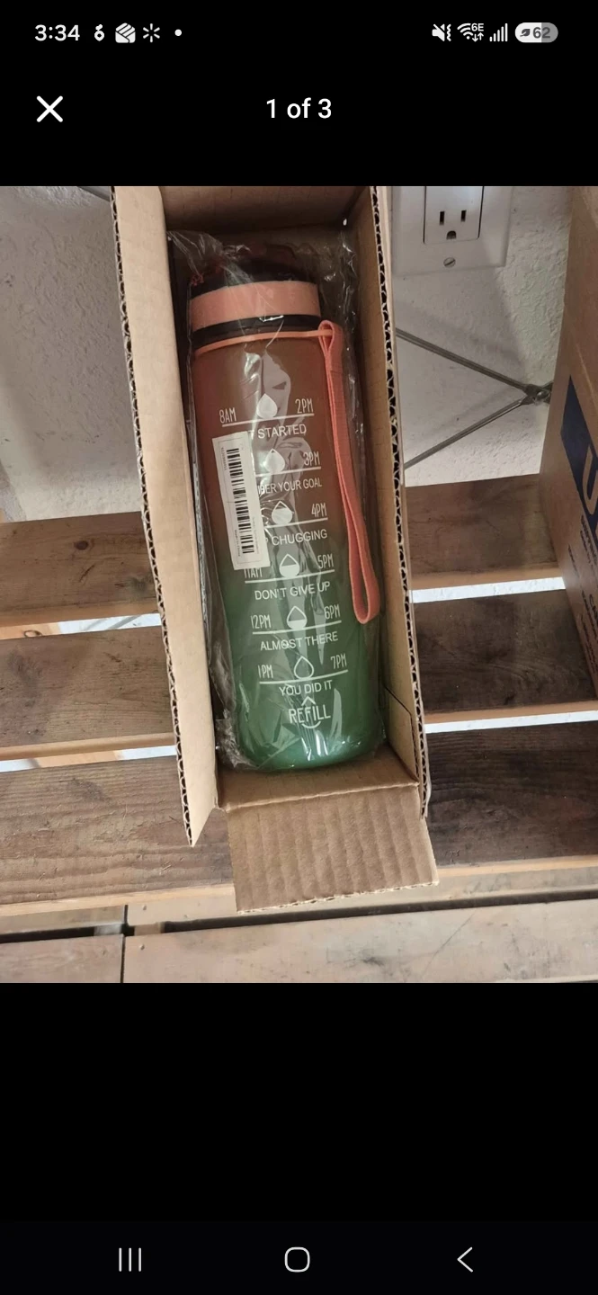 Water Bottle with Straw and Time Marker - photo 3