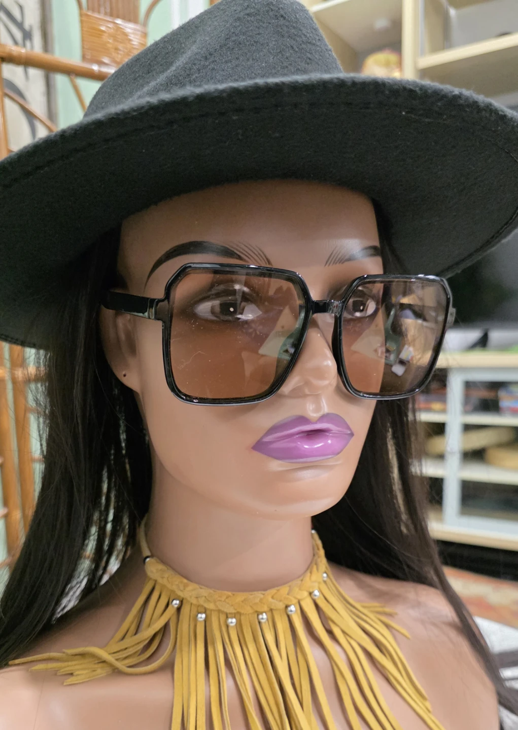Oversized Square Sunglasses - Black Frame - photo 2
