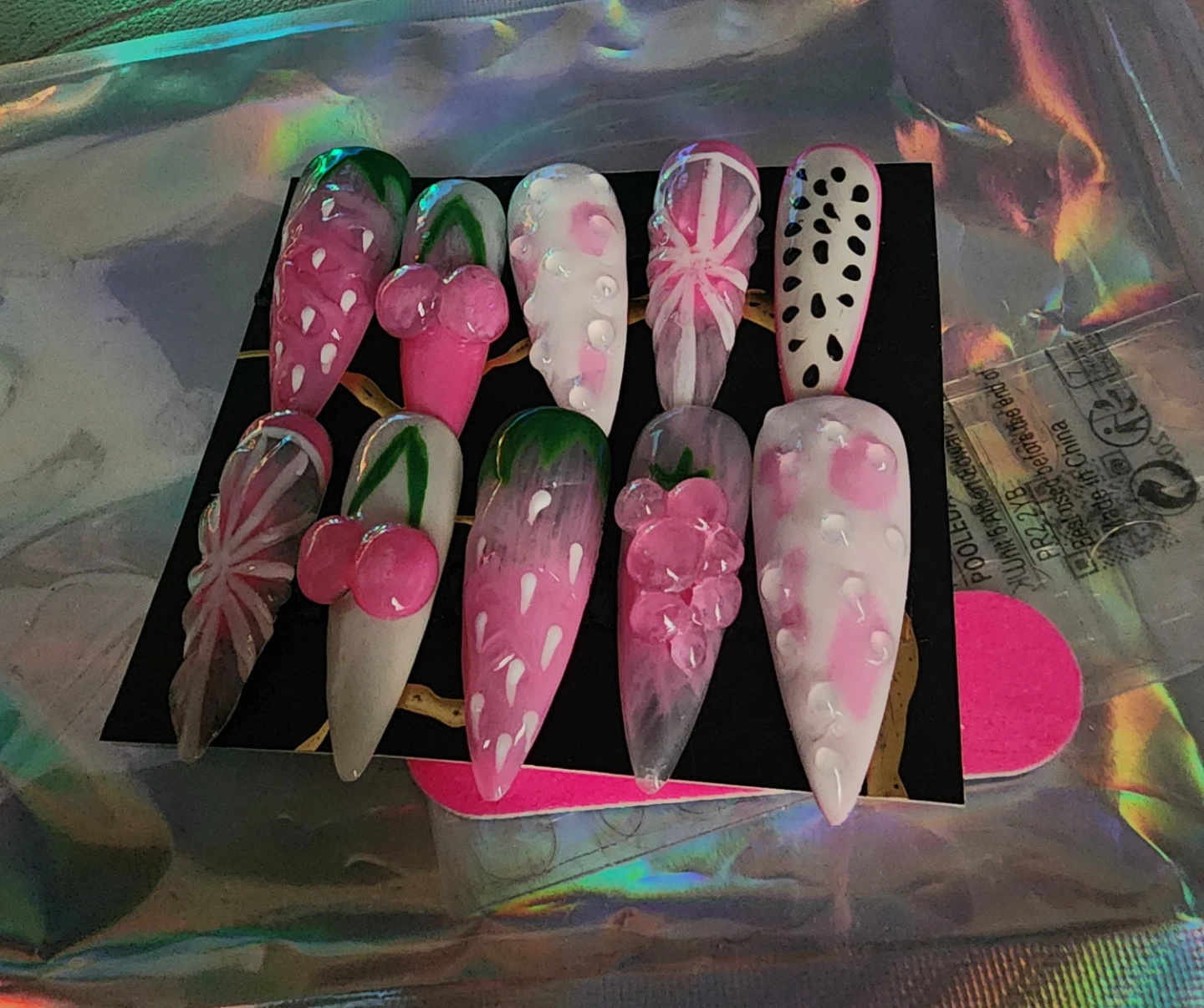 HandmadeFruit Themed Press-On Nails Size M