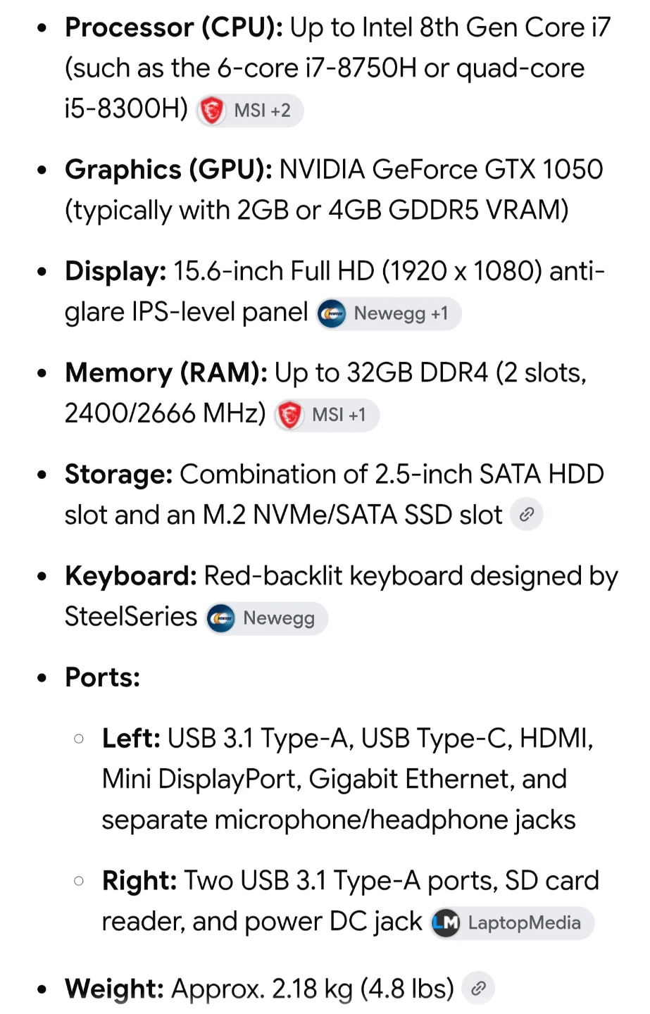 MSI GL63 8RC Gaming Laptop - photo 5