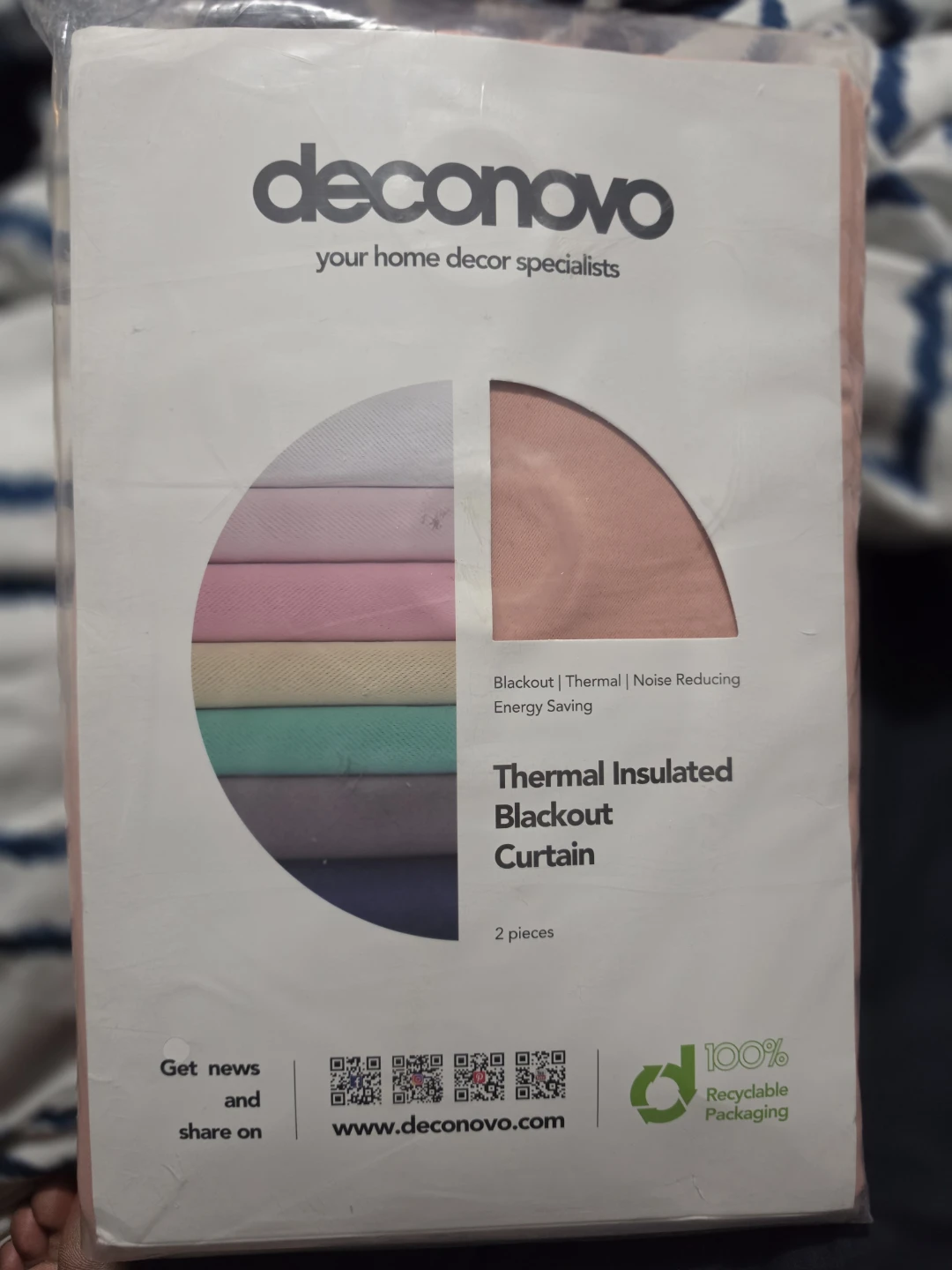 Deconovo Thermal Insulated Blackout Curtains 42x84 - Pink