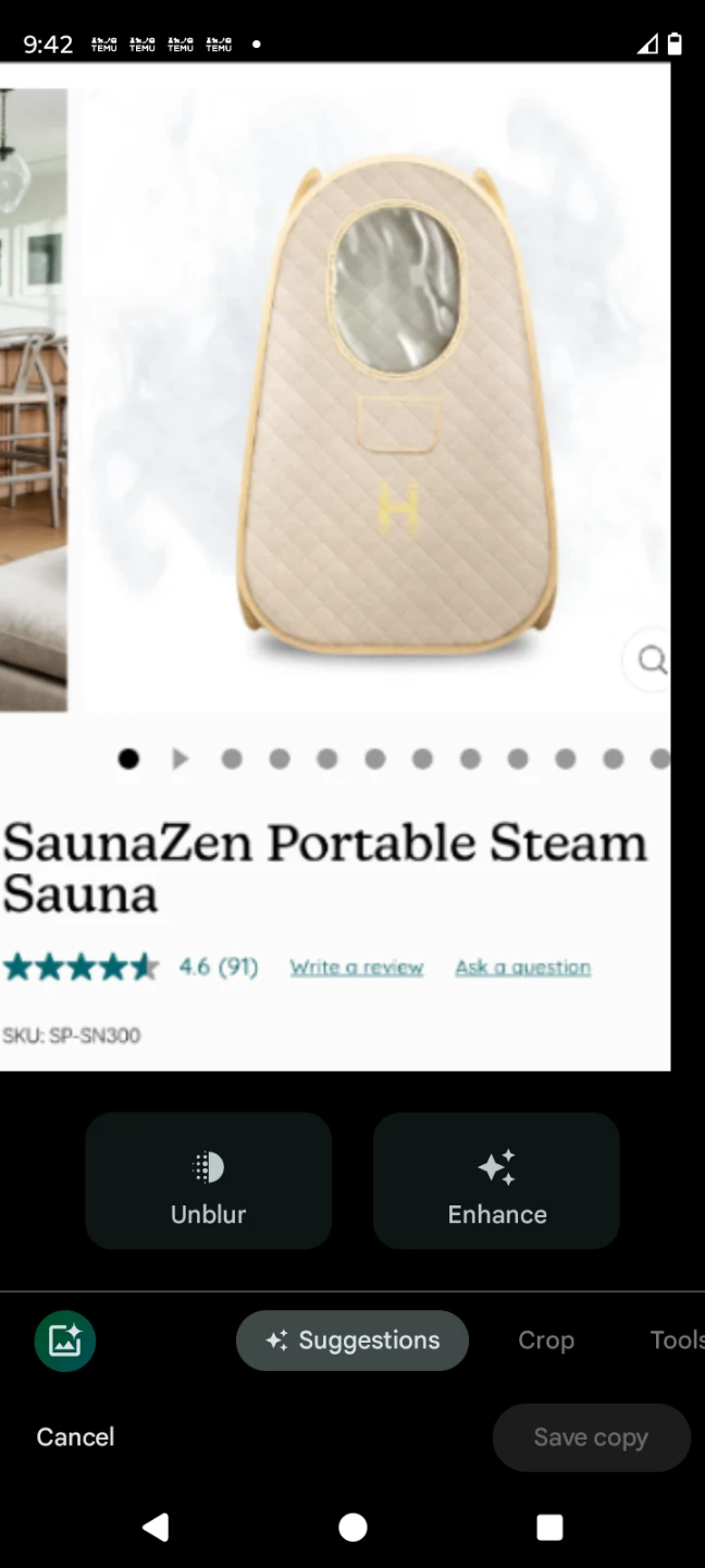 SaunaZen Portable Steam Sauna