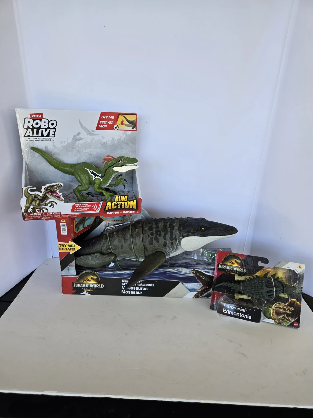 3 brand new jurassic park dinosaur toys