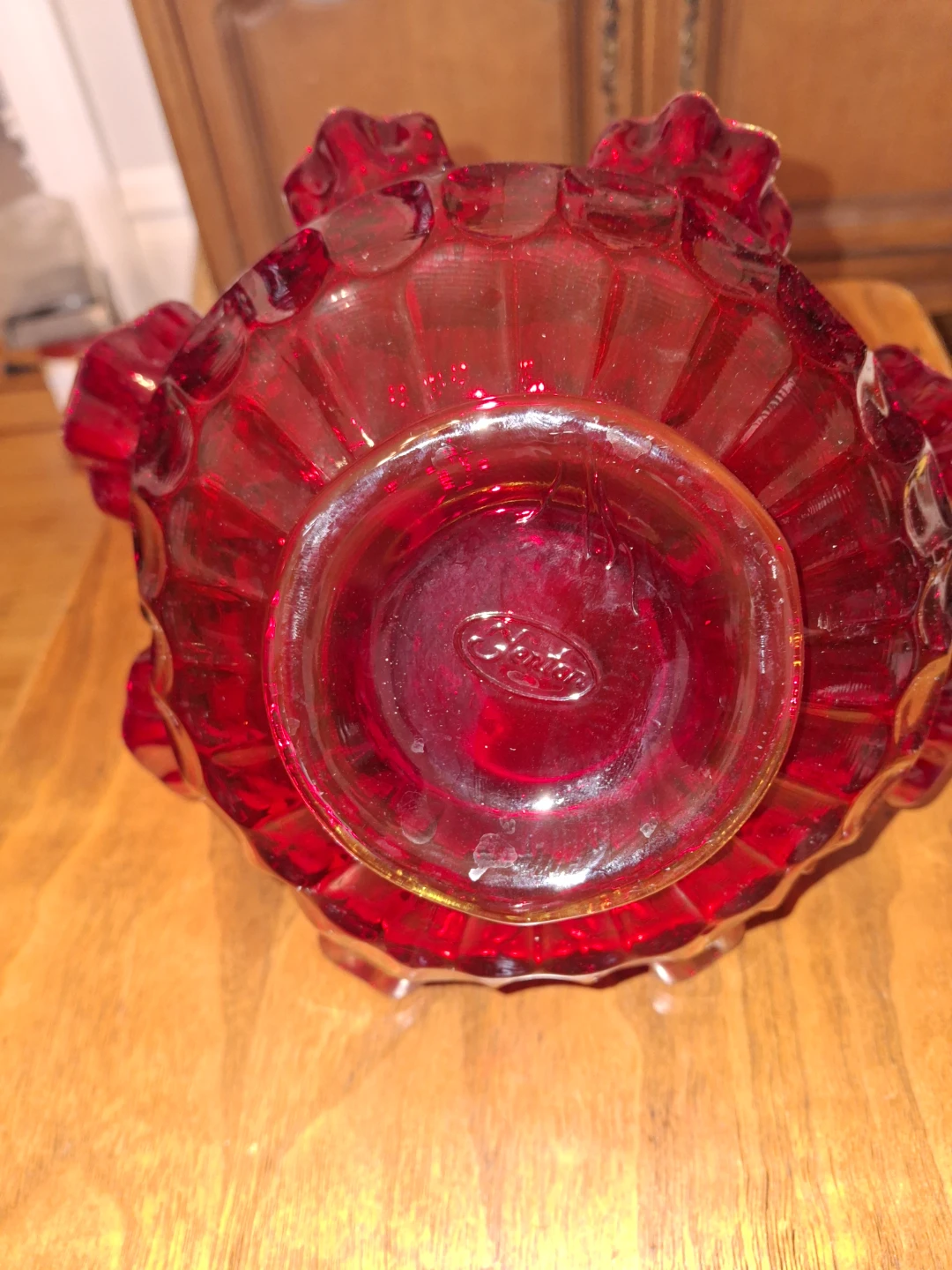 Vintage Fenton Ruby Red Glass Basket - photo 4