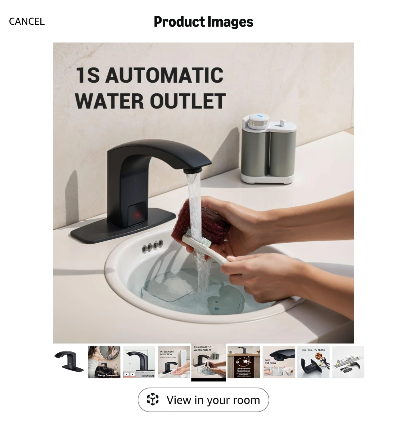 BODQEMR Automatic Motion Sensor Bathroom Faucet - photo 5