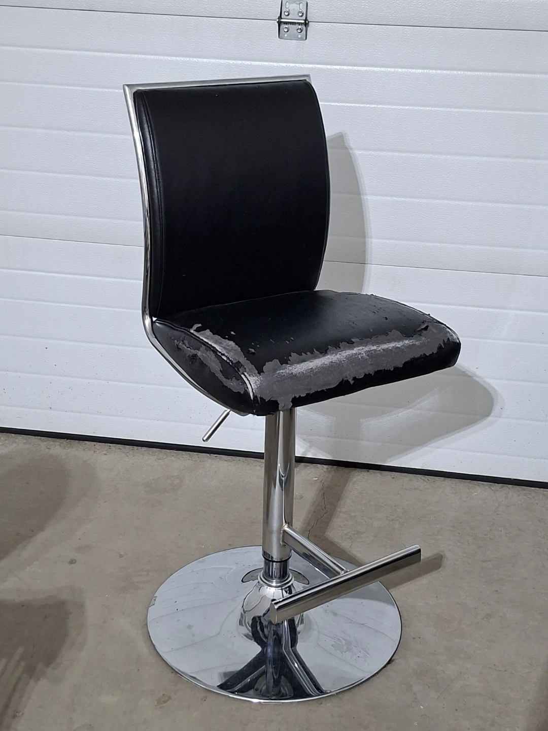 Black Adjustable Bar Stool - photo 2