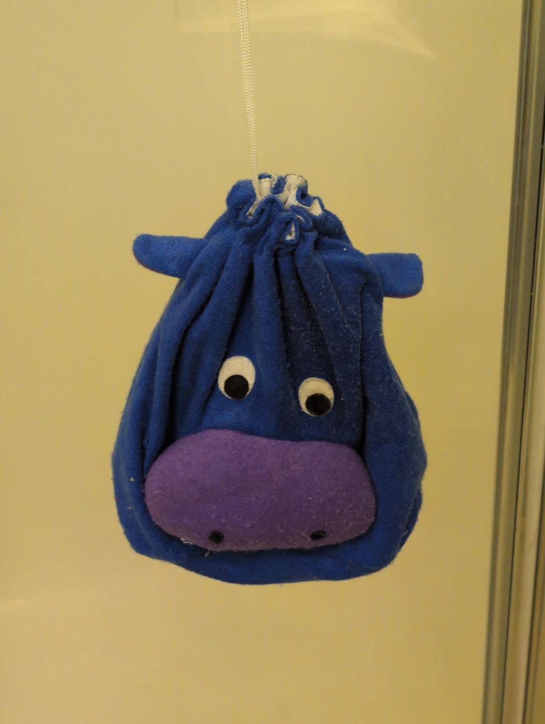 Blue Hippo Character Drawstring Pouch