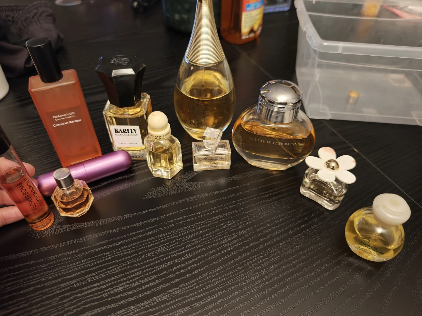 Assorted Designer Perfumes $20 large bottles, $10 small