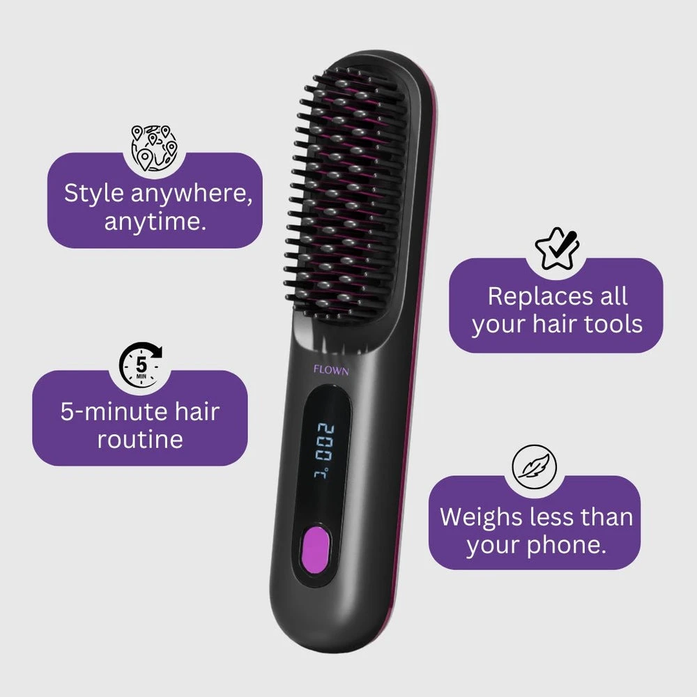 FLOWN GoBrush Pro - Cordless Hair Straightening Brush - photo 5