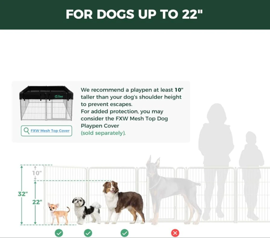 New, FXW 32" Dog Playpen with 6 Panels - photo 2