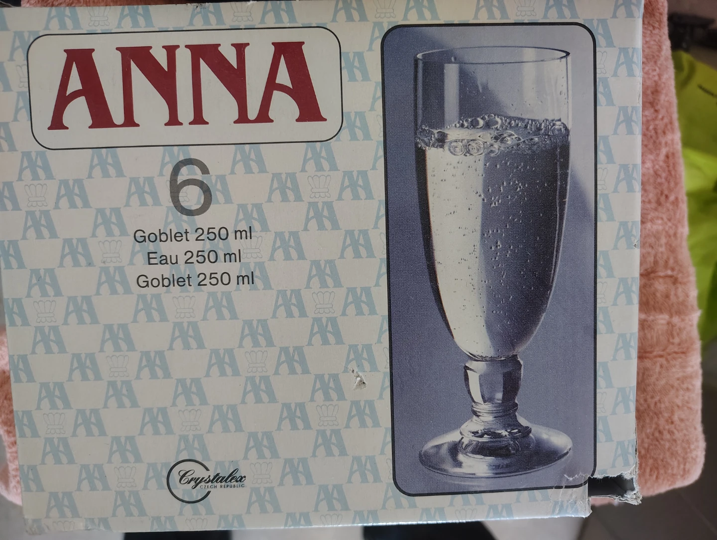 Bohemia Crystal Anna Goblets - Set of 6