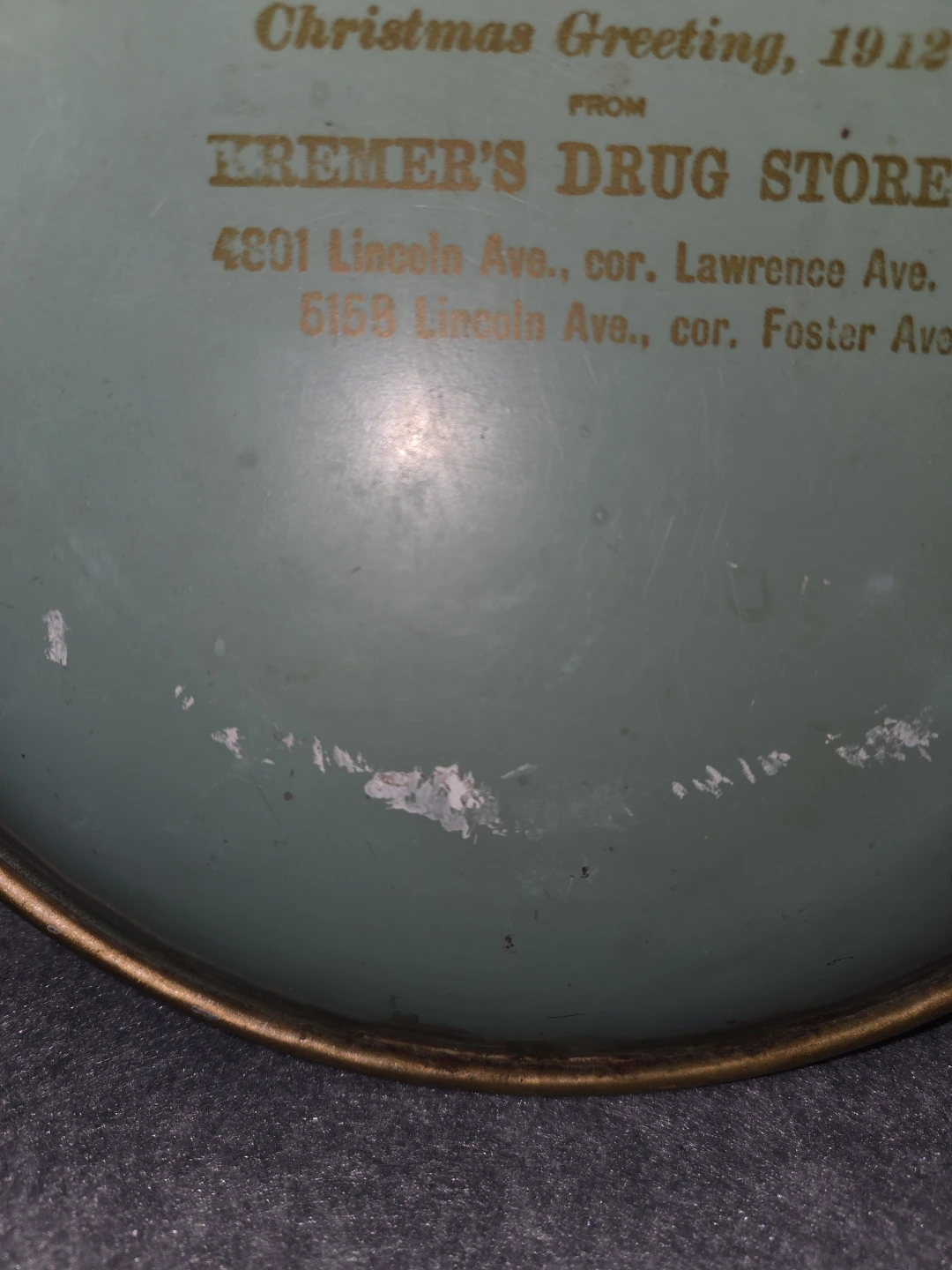 Vintage 1912 Kremer's Drug Store Decorative Tray - photo 4