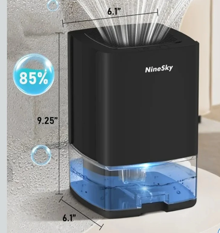 NineSky Dehumidifier for Home, 30 oz Water Tank, ... - photo 3