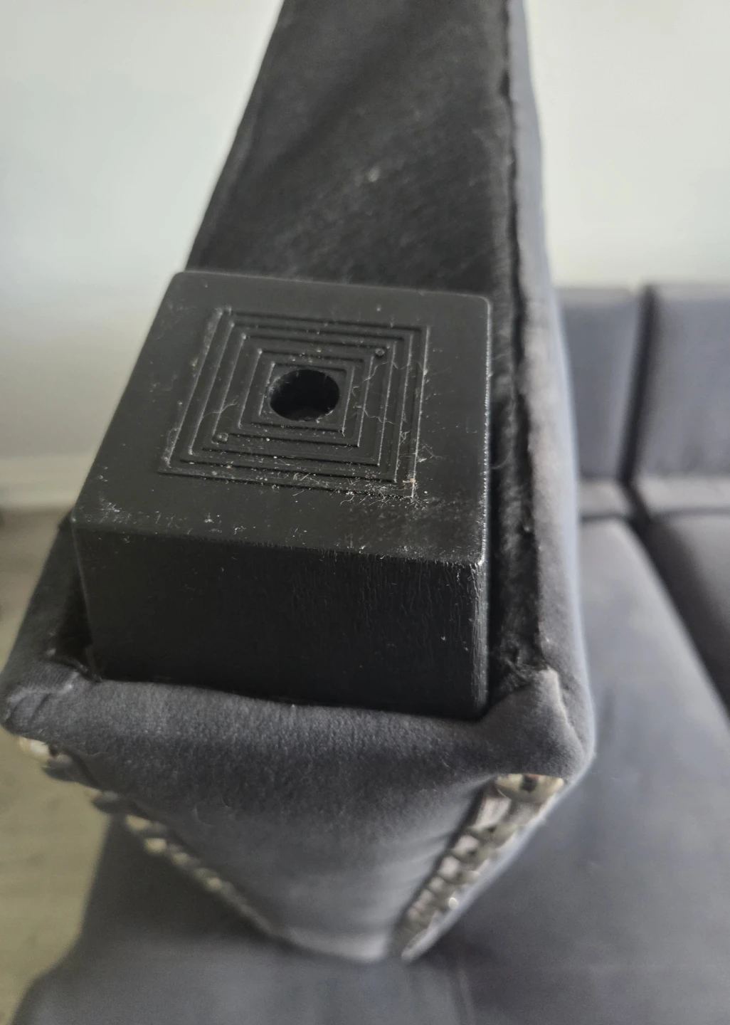 Grey Velvet Pull out Sectional Sofa Bed with Storage - photo 5