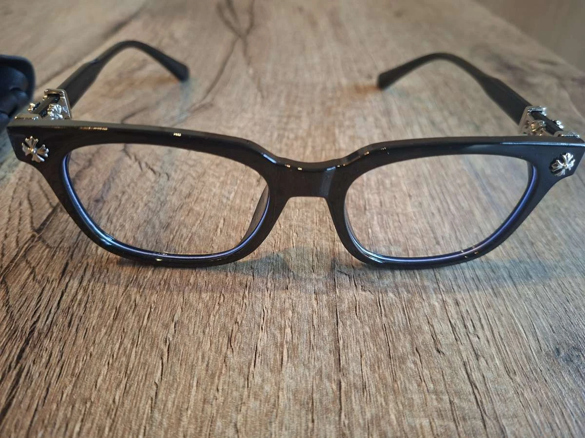 Chrome Hearts Black Eyeglasses with Case