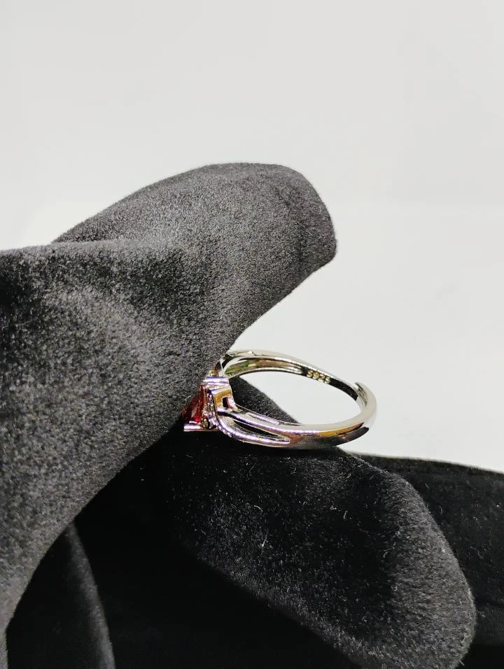 Red Oval Beauty 925 silver ring - photo 2