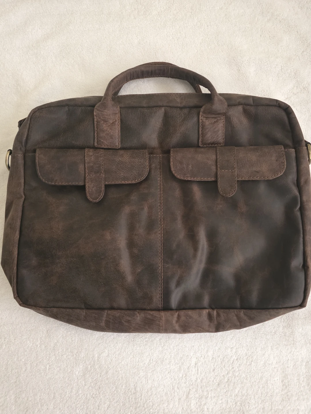 Brown Leather Laptop Briefcase