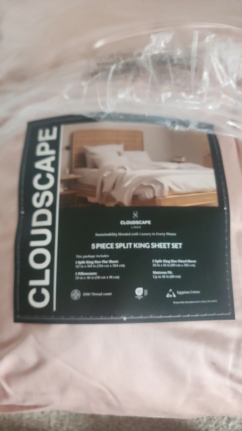 5 Pieces Split  King  Sheet Set, Egyptian Cotton. - photo 5