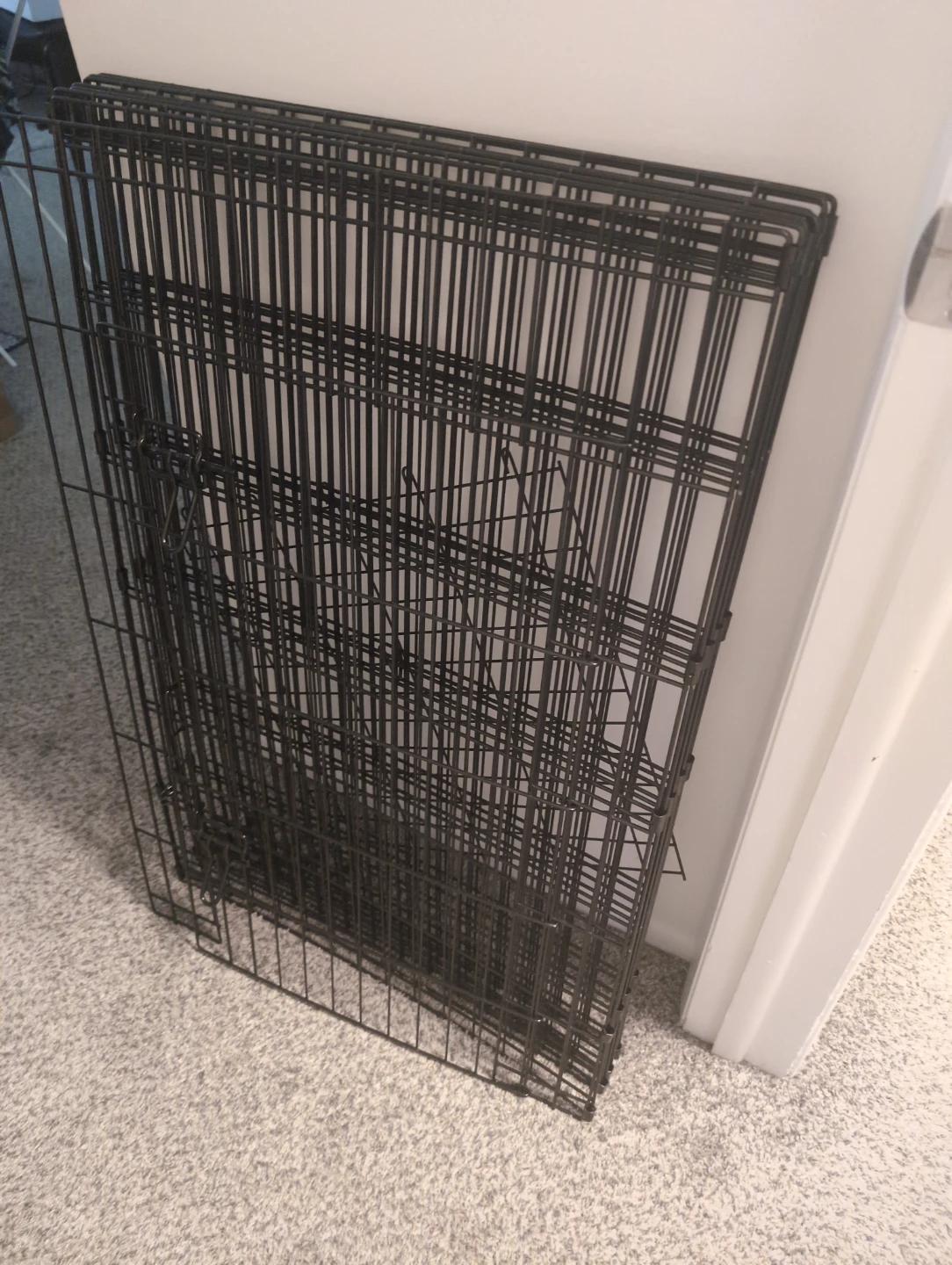 Black Metal Dog crate pen